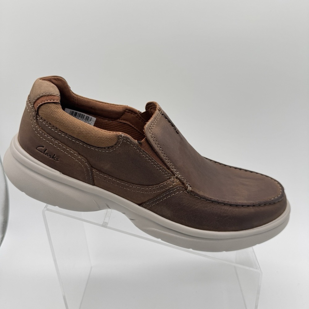 Clarks Mens Bradley Free Brown Tan Leather Casual  Shoes 11 M